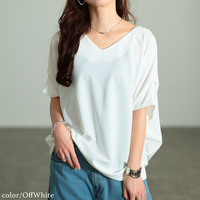 【新色追加】大きいサイズ レディース 接触冷感＆UVカット肩タックドルマンプルオーバー