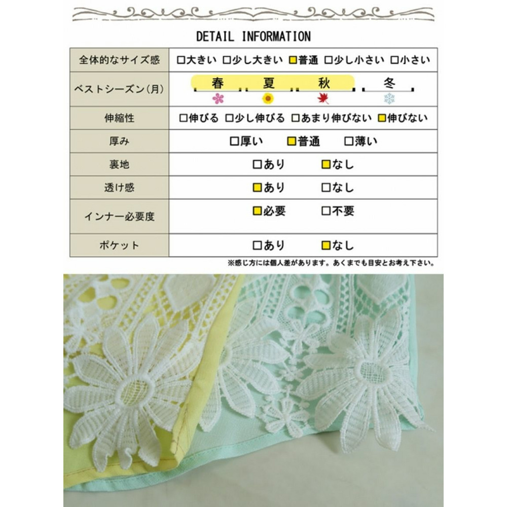 大きいサイズ レディース フラワーレース切替えブラウス20