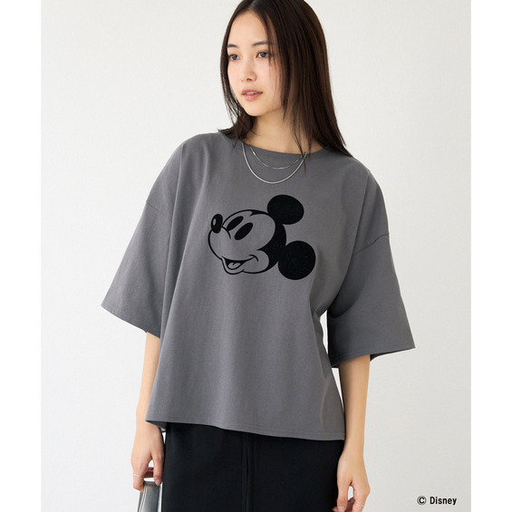 ミッキーフロッキープリントTシャツ【アリノマ/Alinoma】 ミッキーフロッキープリントTシャツ【アリノマ/Alinoma】