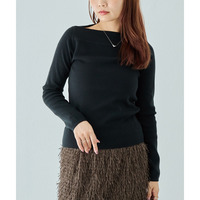 スラッシュネックニットプルオーバー