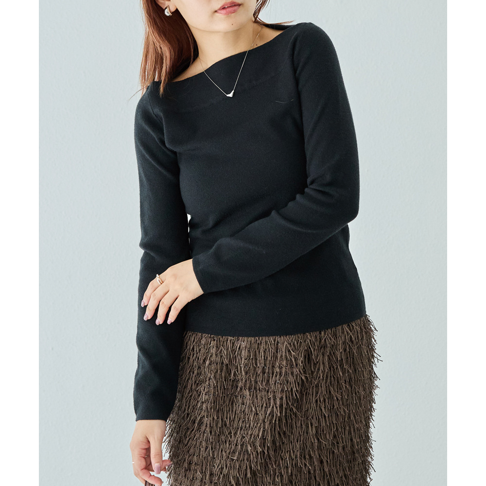 スラッシュネックニットプルオーバー18