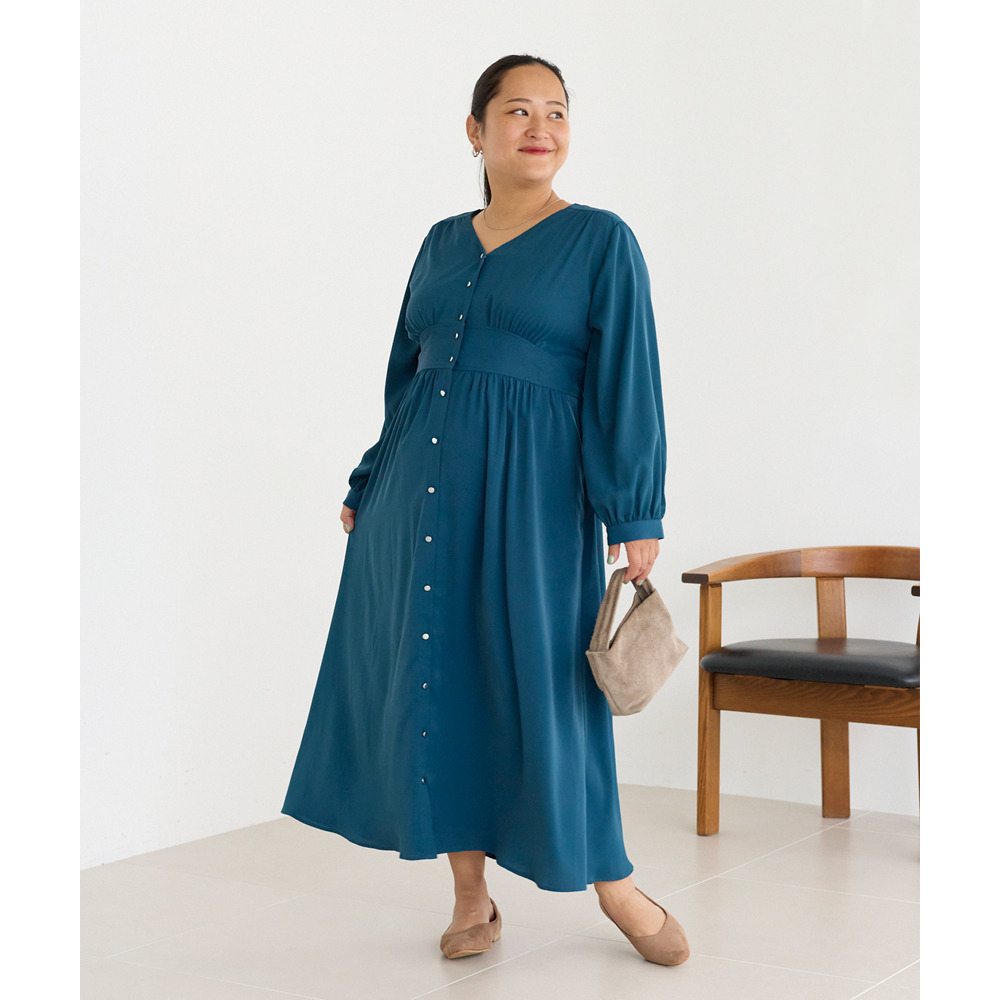 ウエスト切替ワンピース27