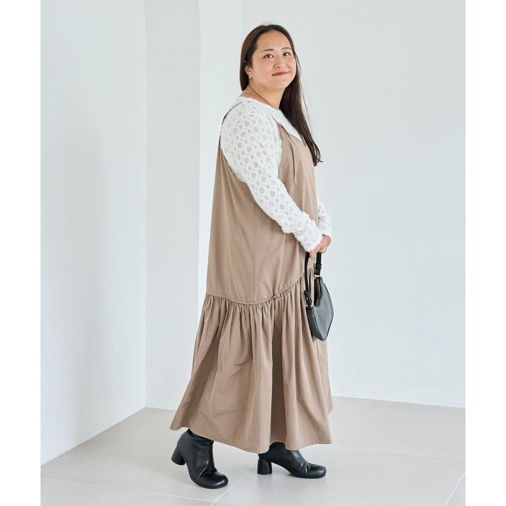 【前後2WAY】ドロストキャミワンピース LL/3L/4L/5L ラビアンジェ29