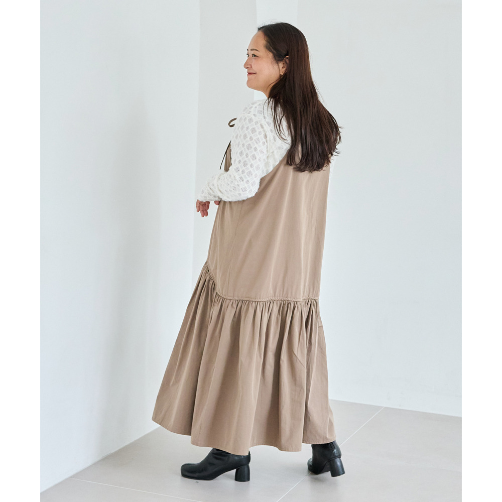 【前後2WAY】ドロストキャミワンピース LL/3L/4L/5L ラビアンジェ30