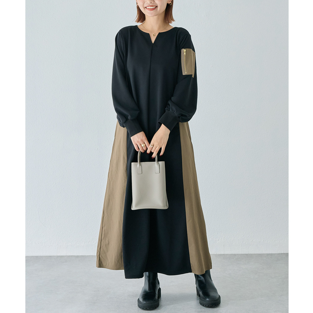 配色ミリタリーワンピース1