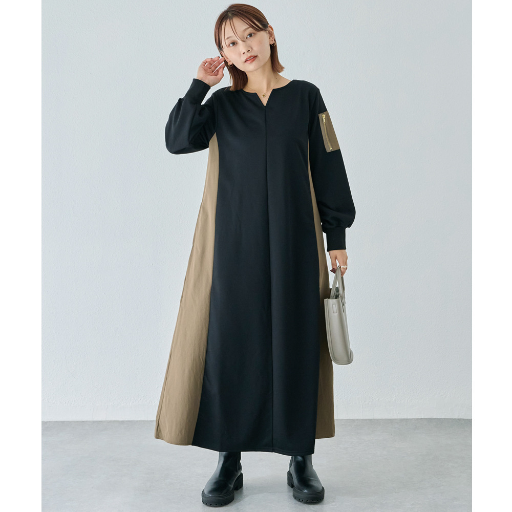 配色ミリタリーワンピース3