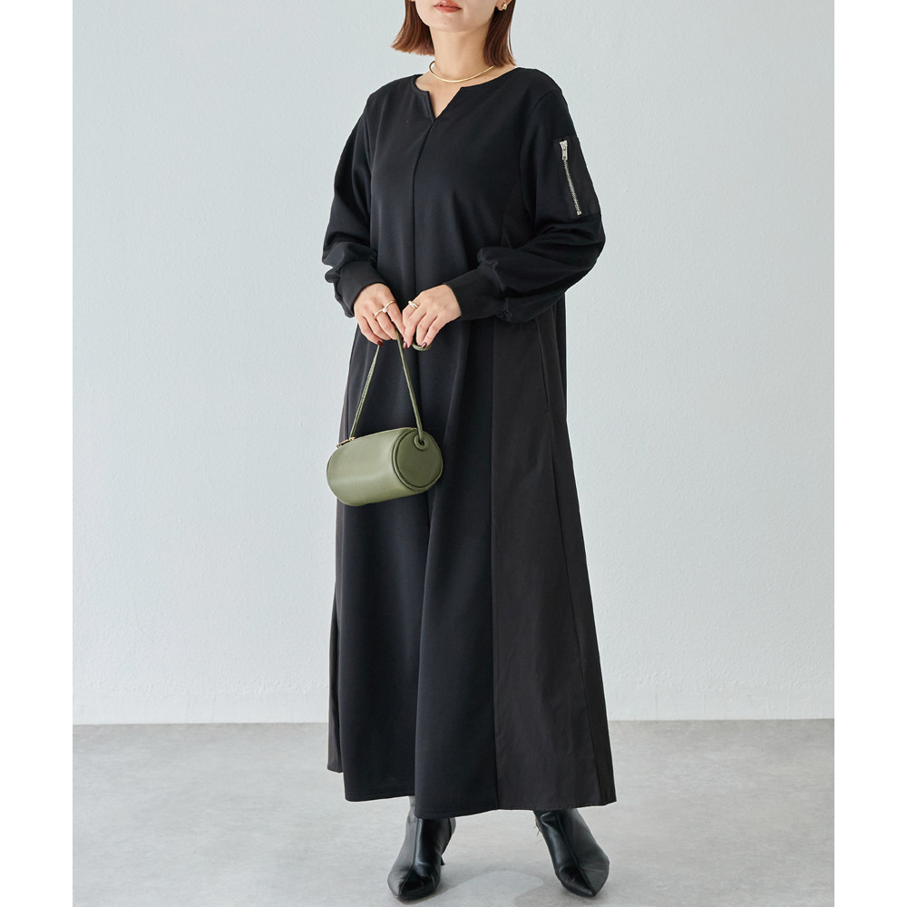 配色ミリタリーワンピース1