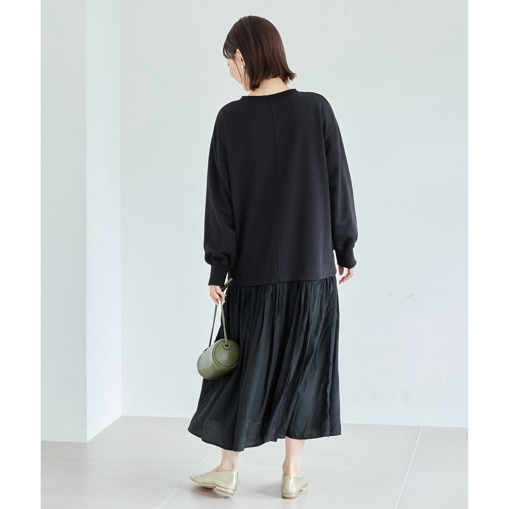 【好機能シリーズ】吸湿発熱/静電気防止 ポンチ異素材切替ワンピース15