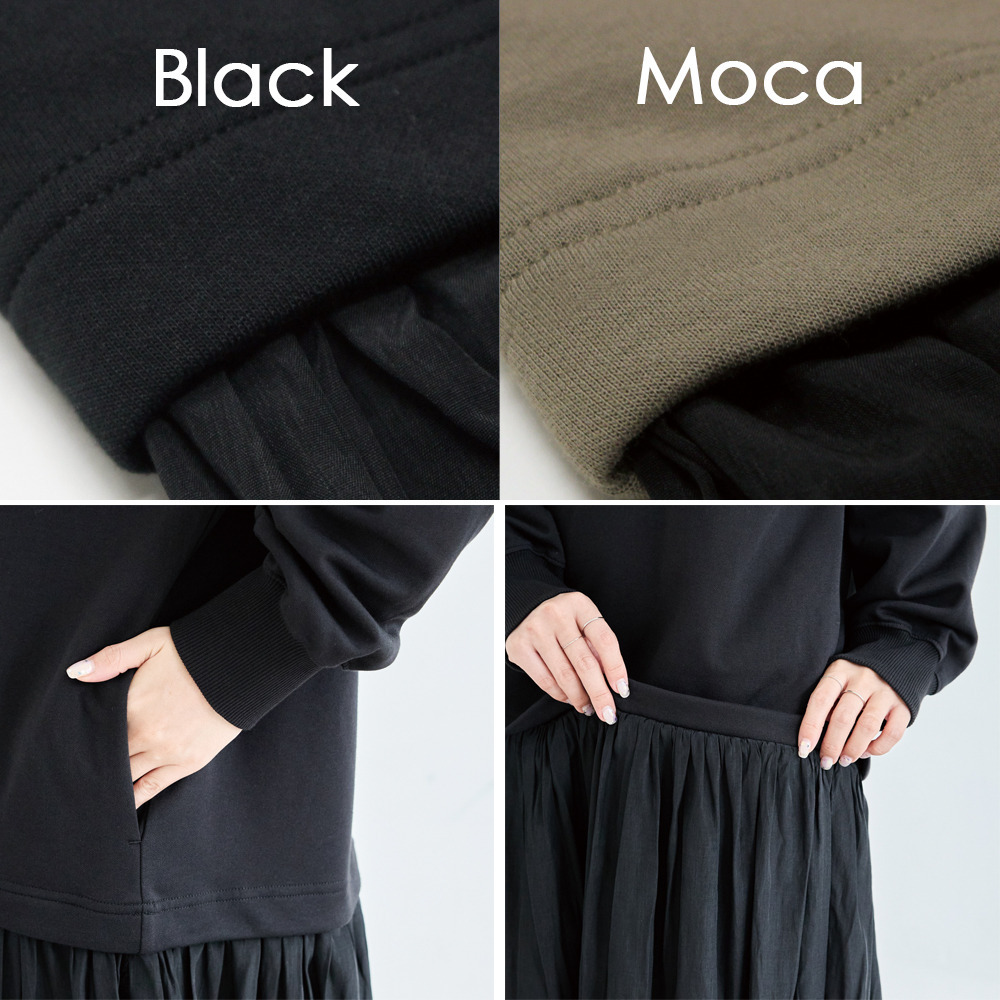 【好機能シリーズ】吸湿発熱/静電気防止 ポンチ異素材切替ワンピース18