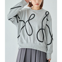 コード刺繍スウェットプルオーバー