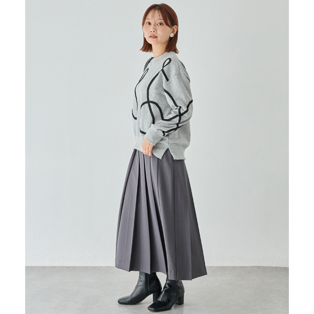 コード刺繍スウェットプルオーバー11