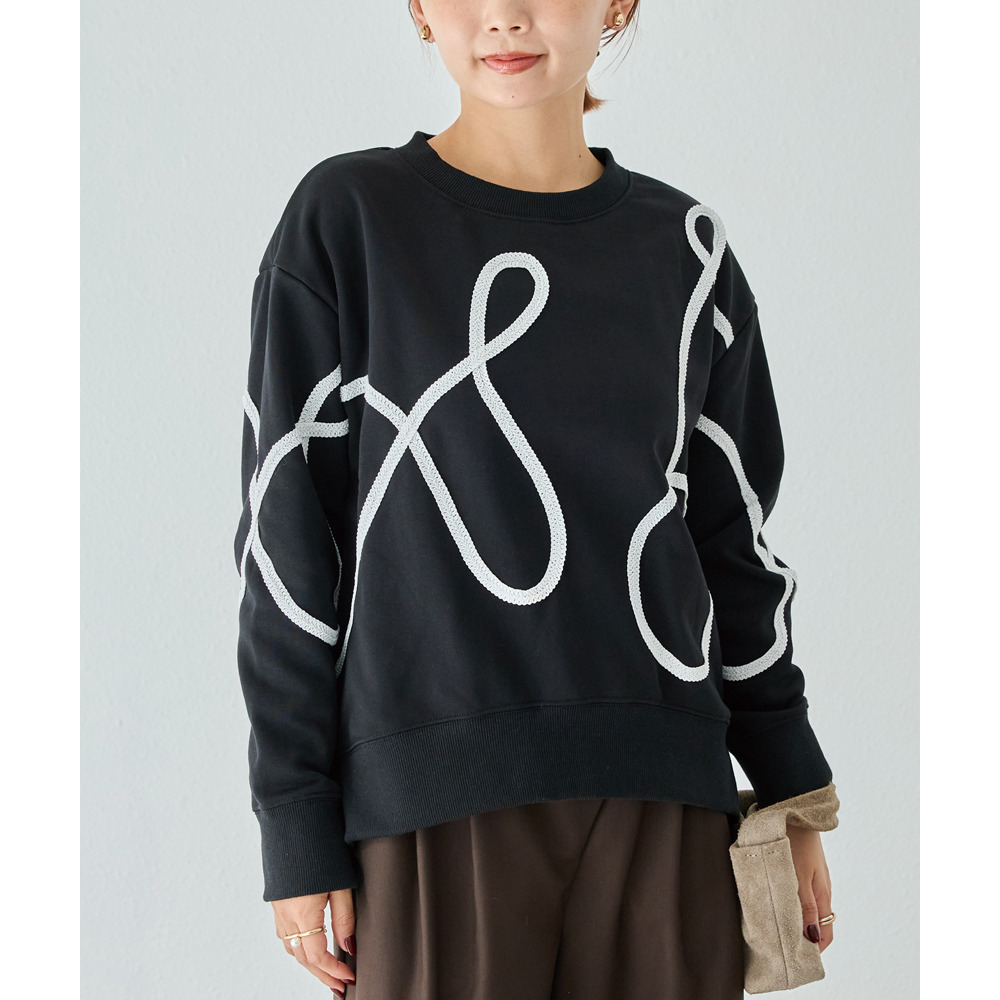 コード刺繍スウェットプルオーバー14