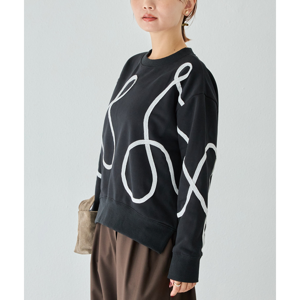 コード刺繍スウェットプルオーバー16