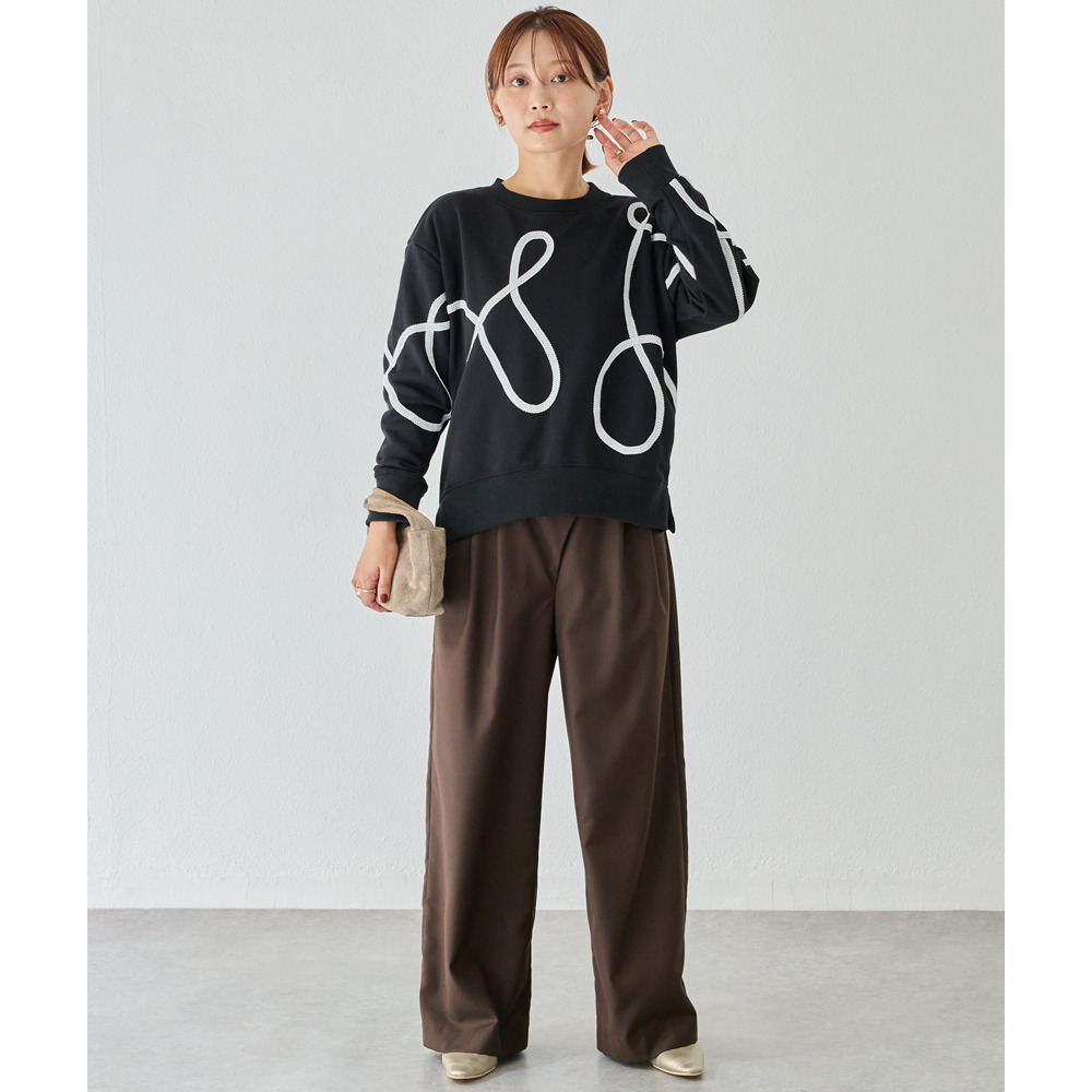 コード刺繍スウェットプルオーバー19