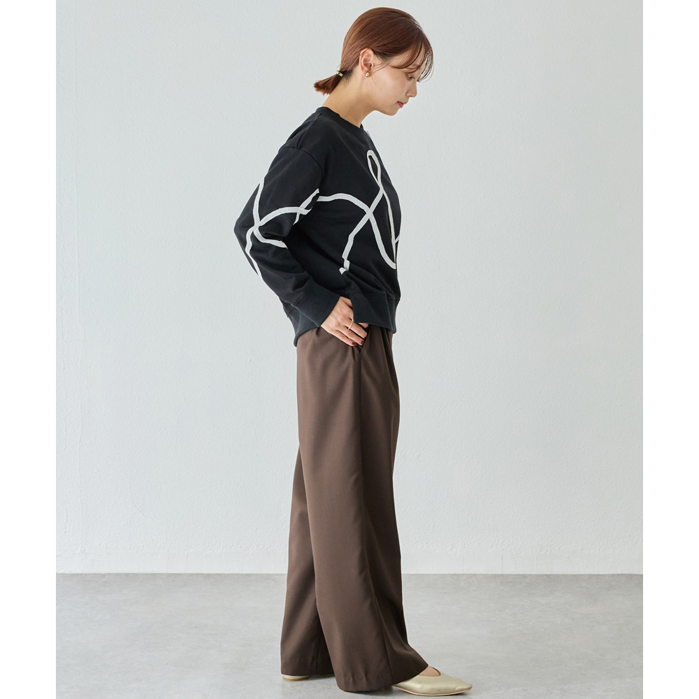 コード刺繍スウェットプルオーバー21