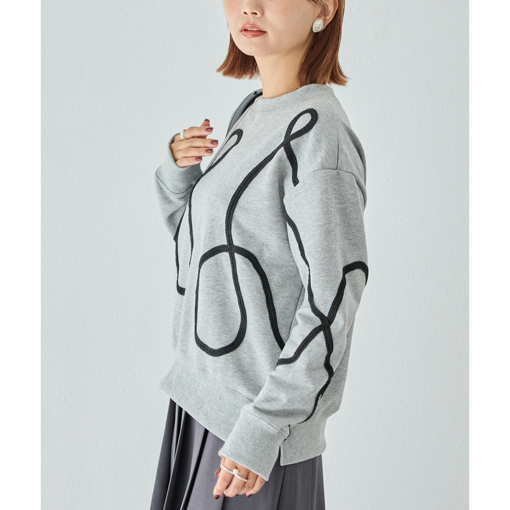 コード刺繍スウェットプルオーバー5