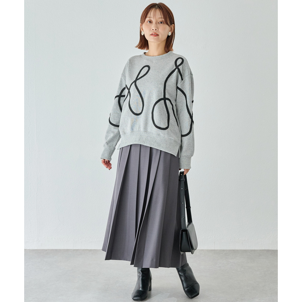 コード刺繍スウェットプルオーバー7