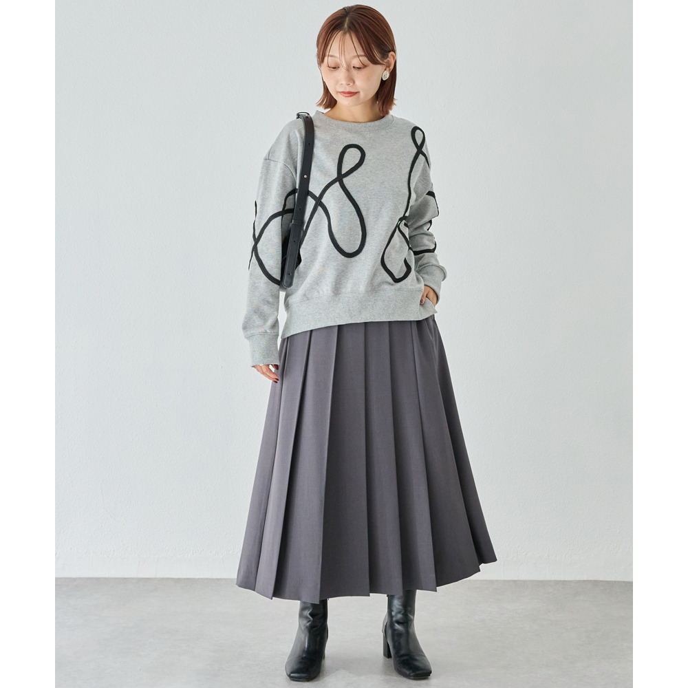 コード刺繍スウェットプルオーバー8