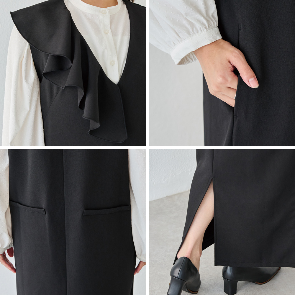 アシメフリルワンピース19