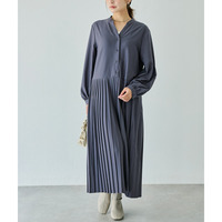 プリーツ切替ワンピース