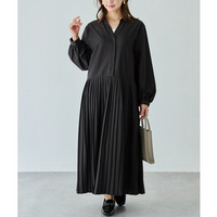 プリーツ切替ワンピース