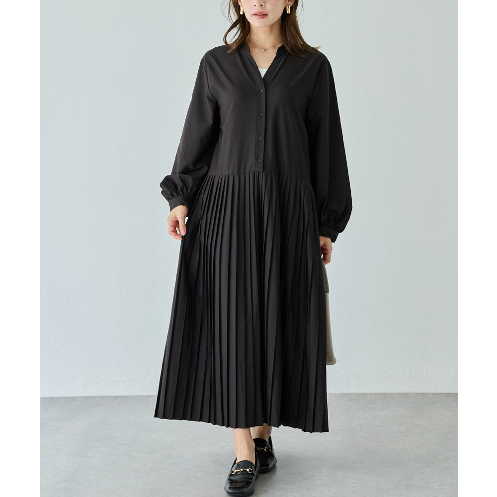 プリーツ切替ワンピース10