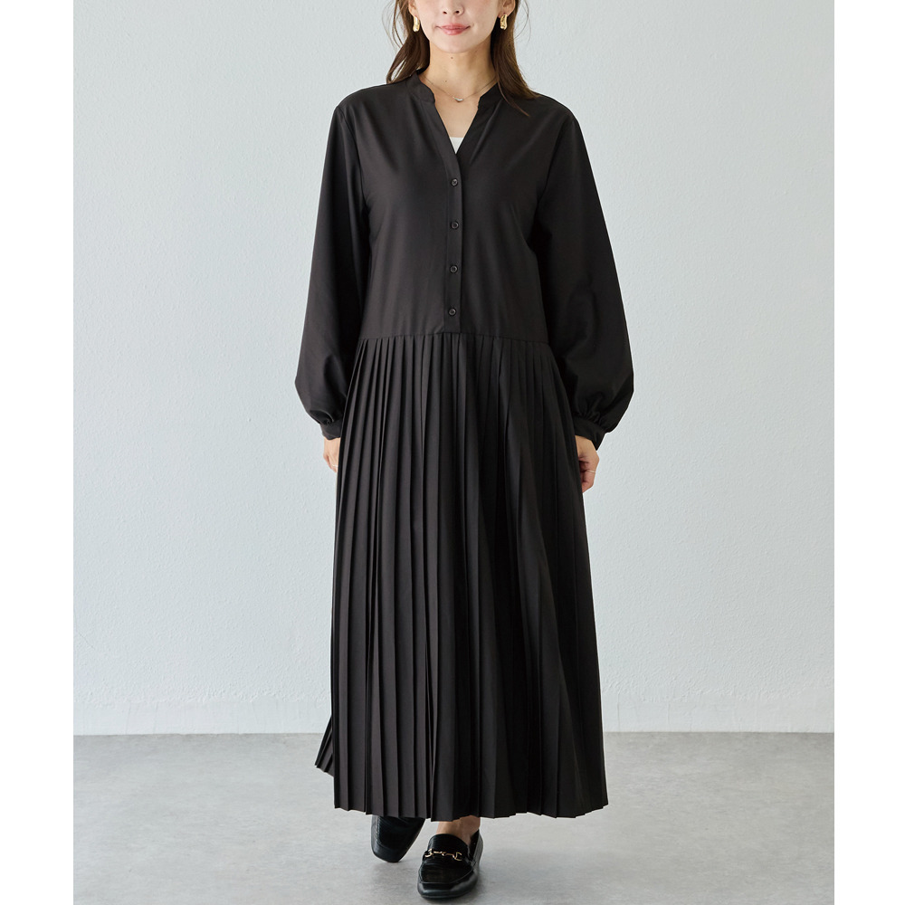 プリーツ切替ワンピース12