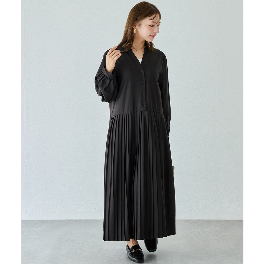 プリーツ切替ワンピース13