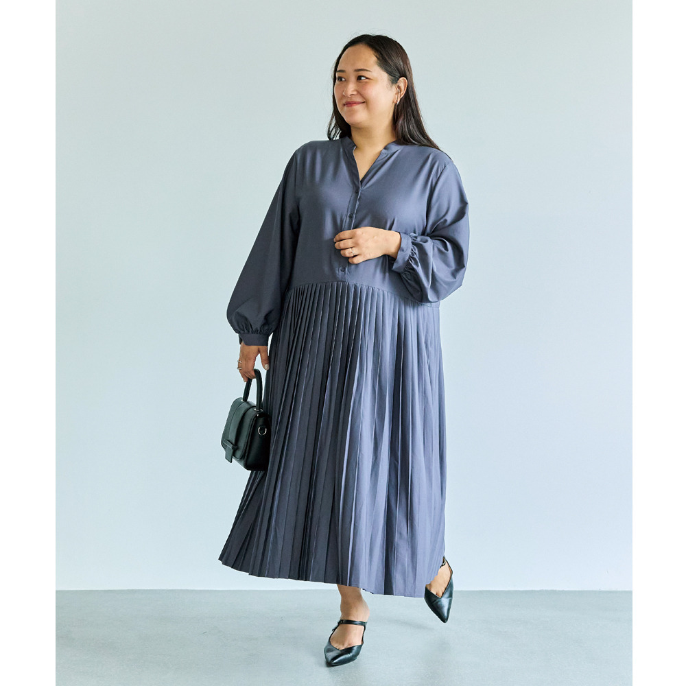 プリーツ切替ワンピース17
