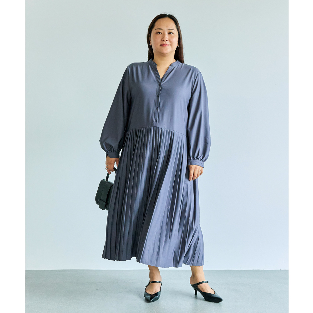 プリーツ切替ワンピース18