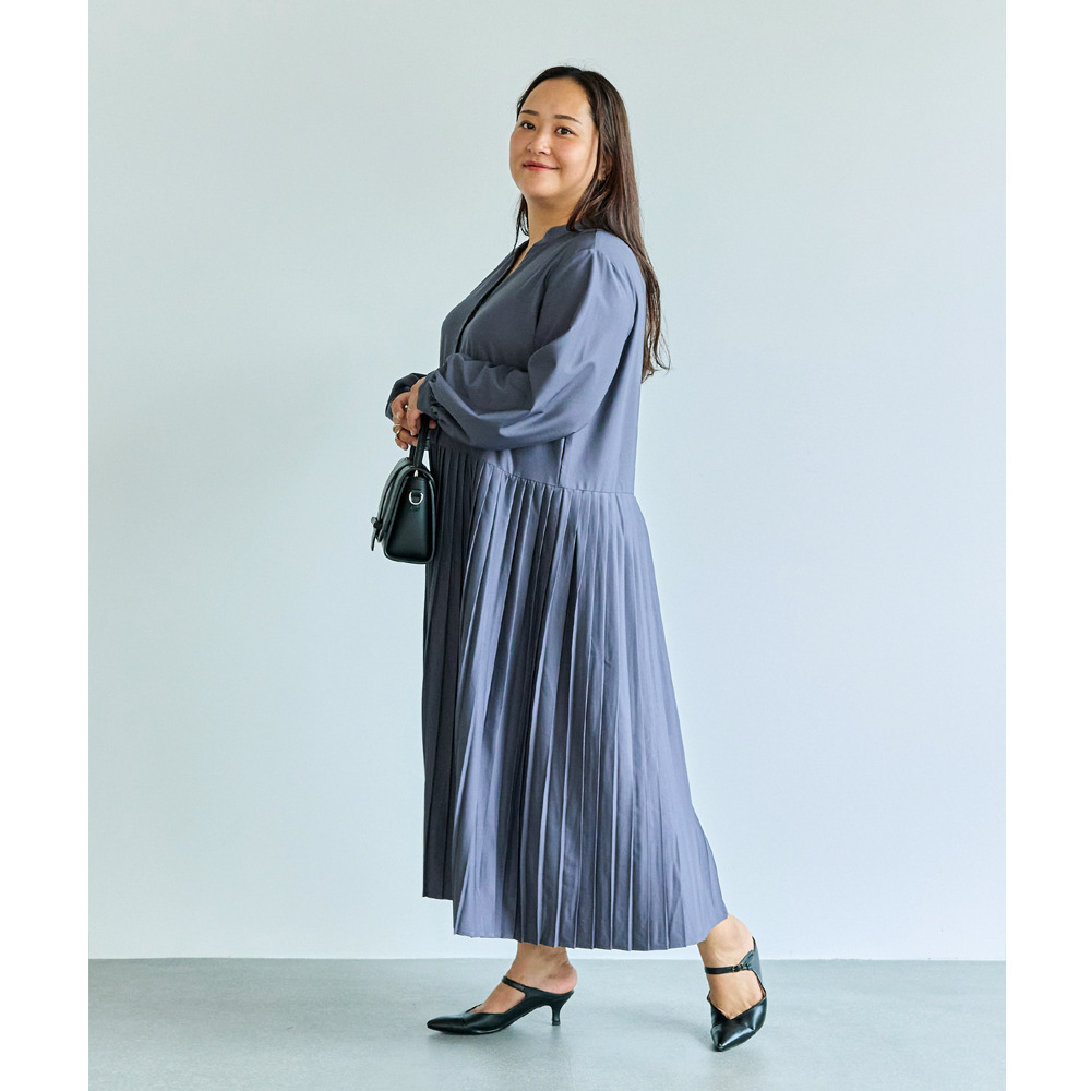 プリーツ切替ワンピース19