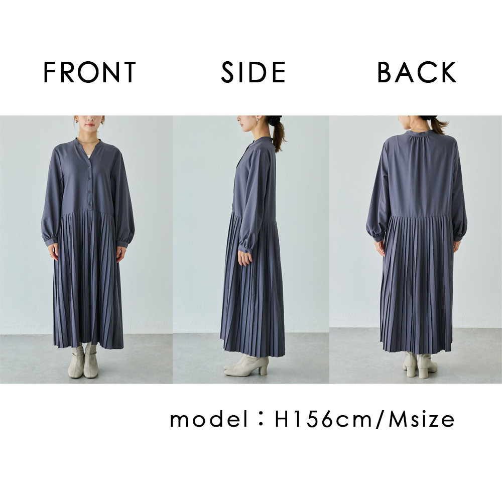 プリーツ切替ワンピース22