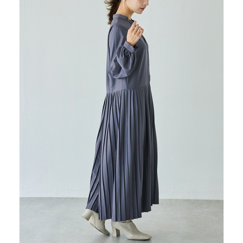 プリーツ切替ワンピース5