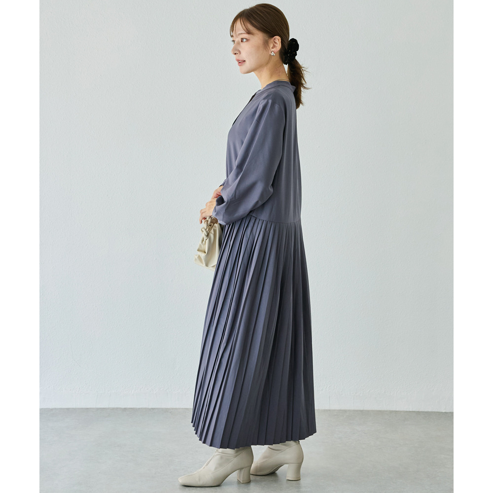 プリーツ切替ワンピース6