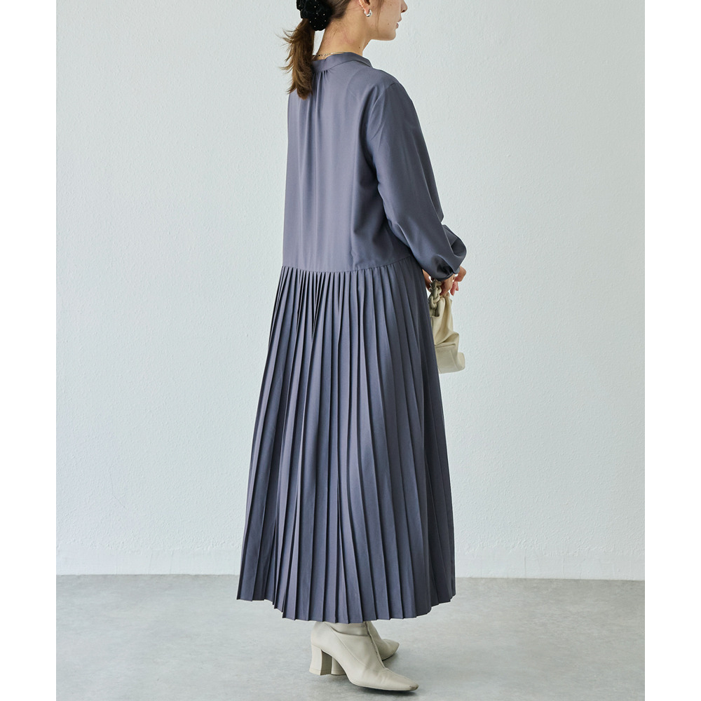 プリーツ切替ワンピース7