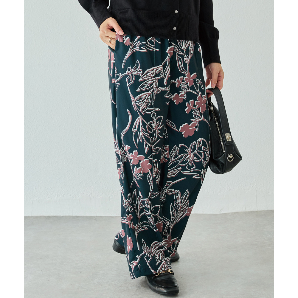 花柄イージーパンツ3