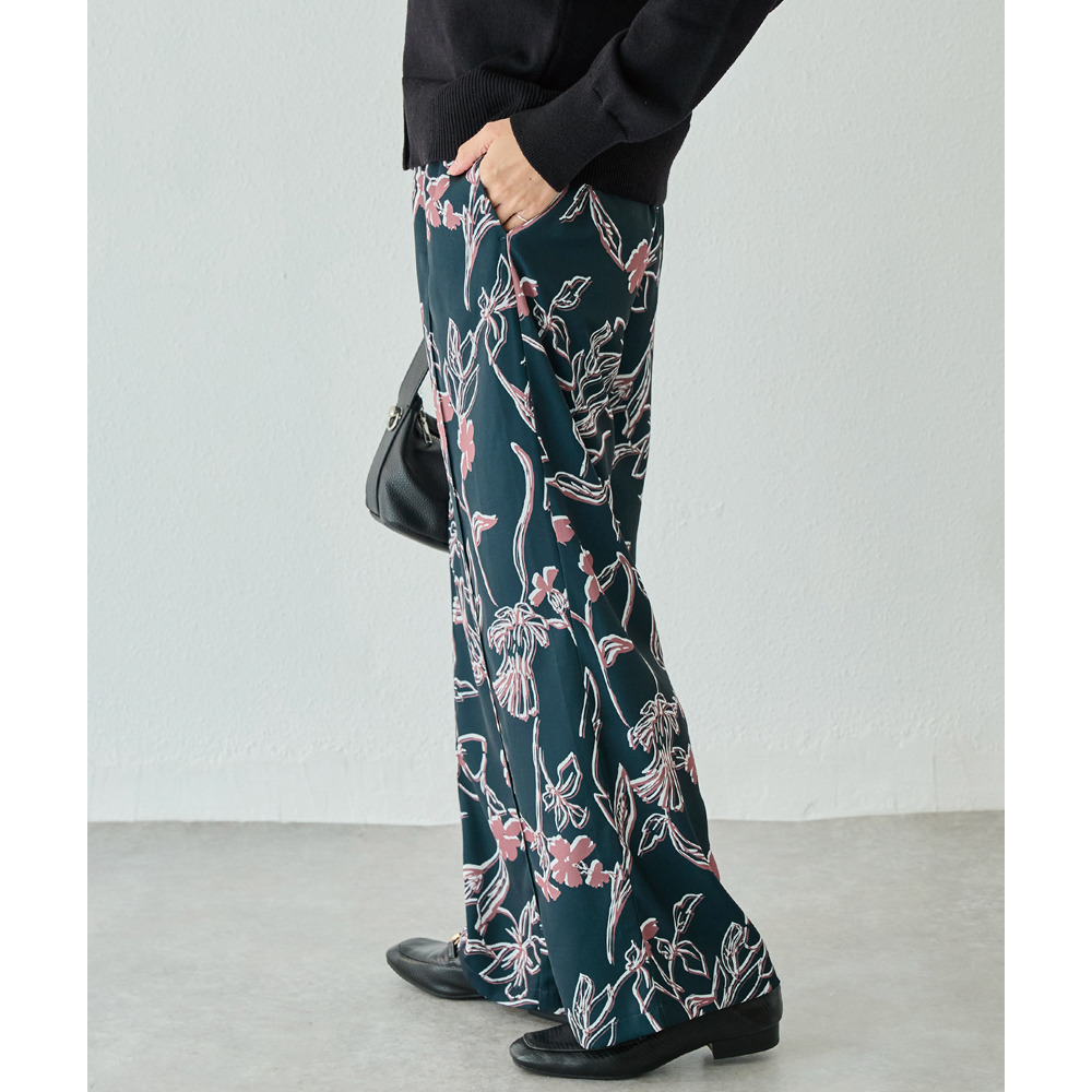 花柄イージーパンツ4