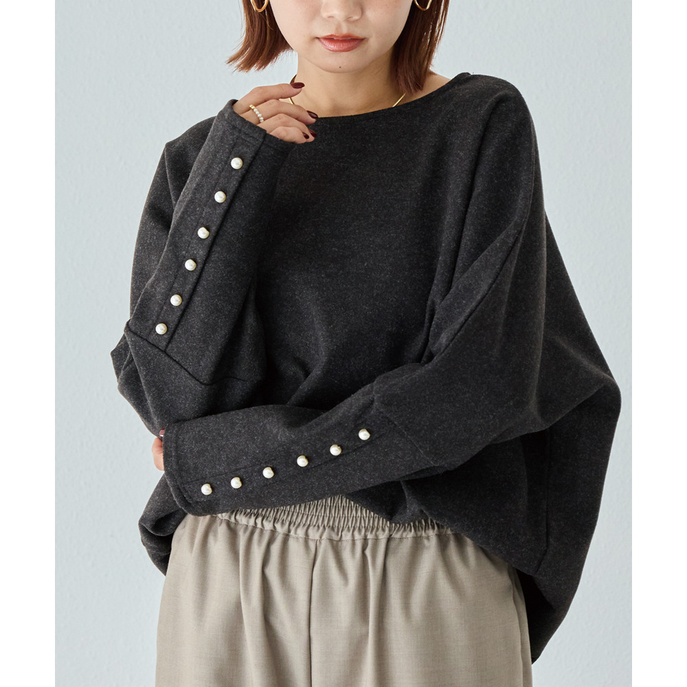 袖パールドルマンプルオーバー1