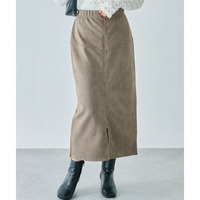 スエードフロントファスナースカート