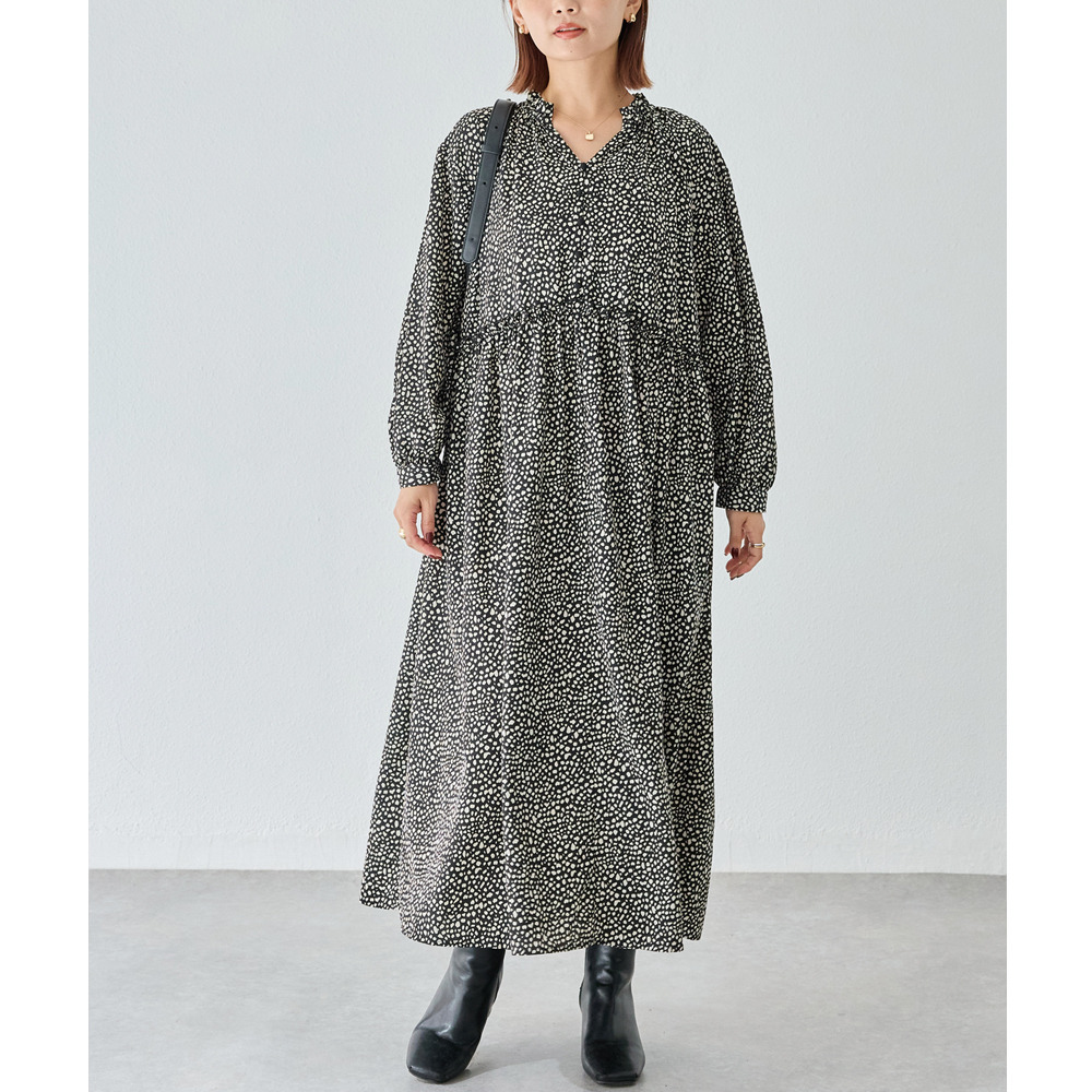 フリル衿ワンピース2