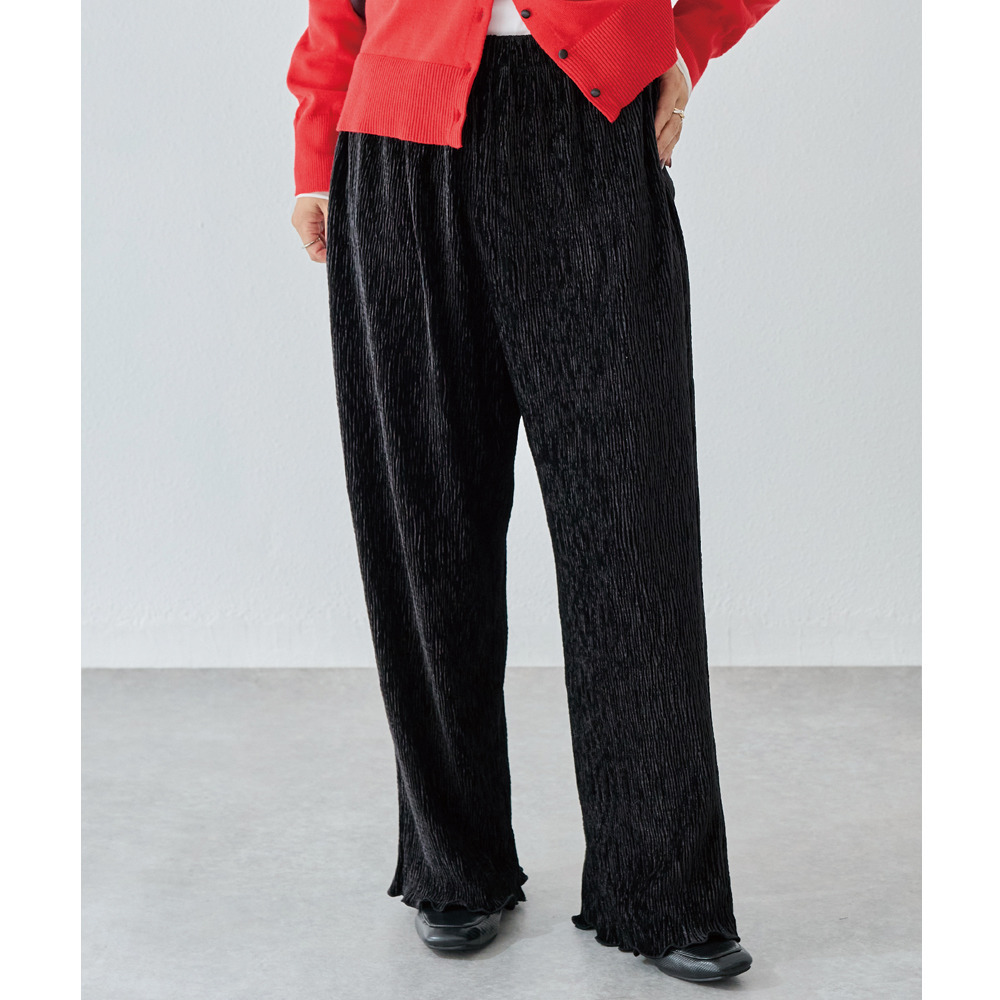 楊柳ベロアイージーパンツ11