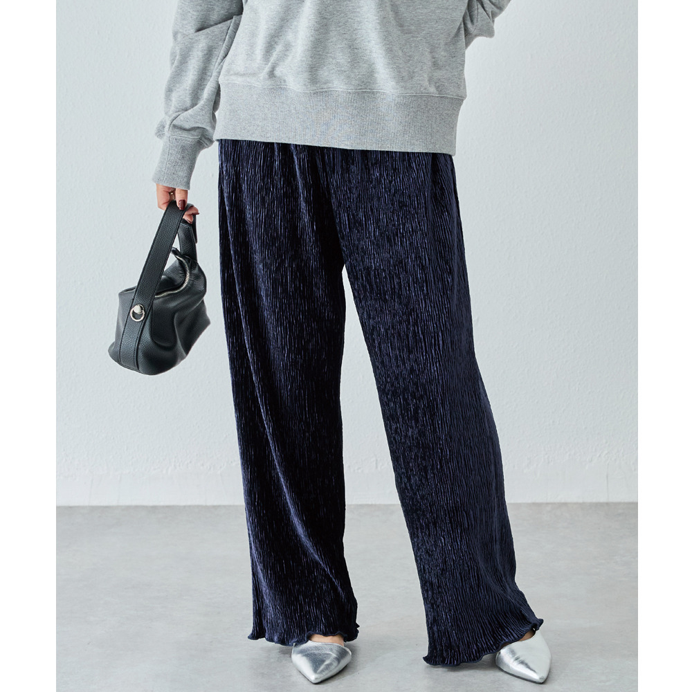 楊柳ベロアイージーパンツ2