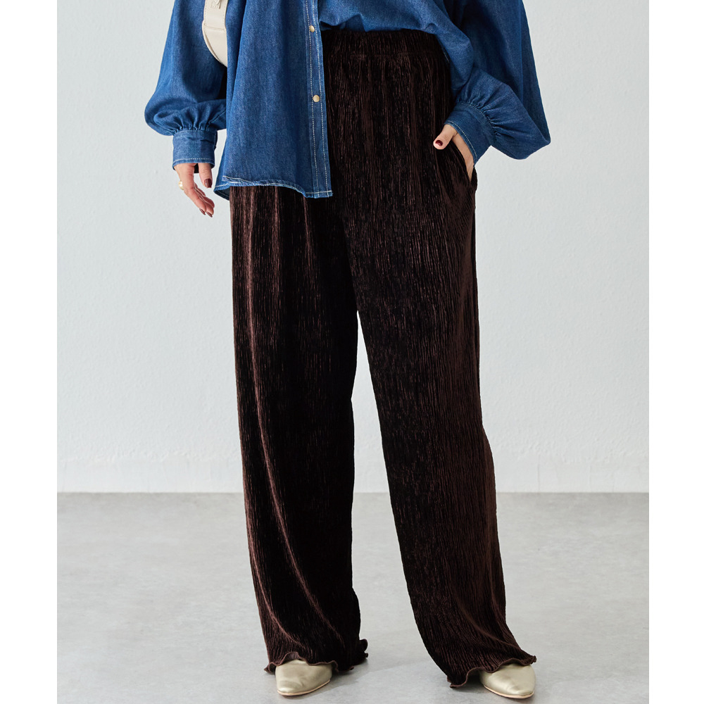 楊柳ベロアイージーパンツ20