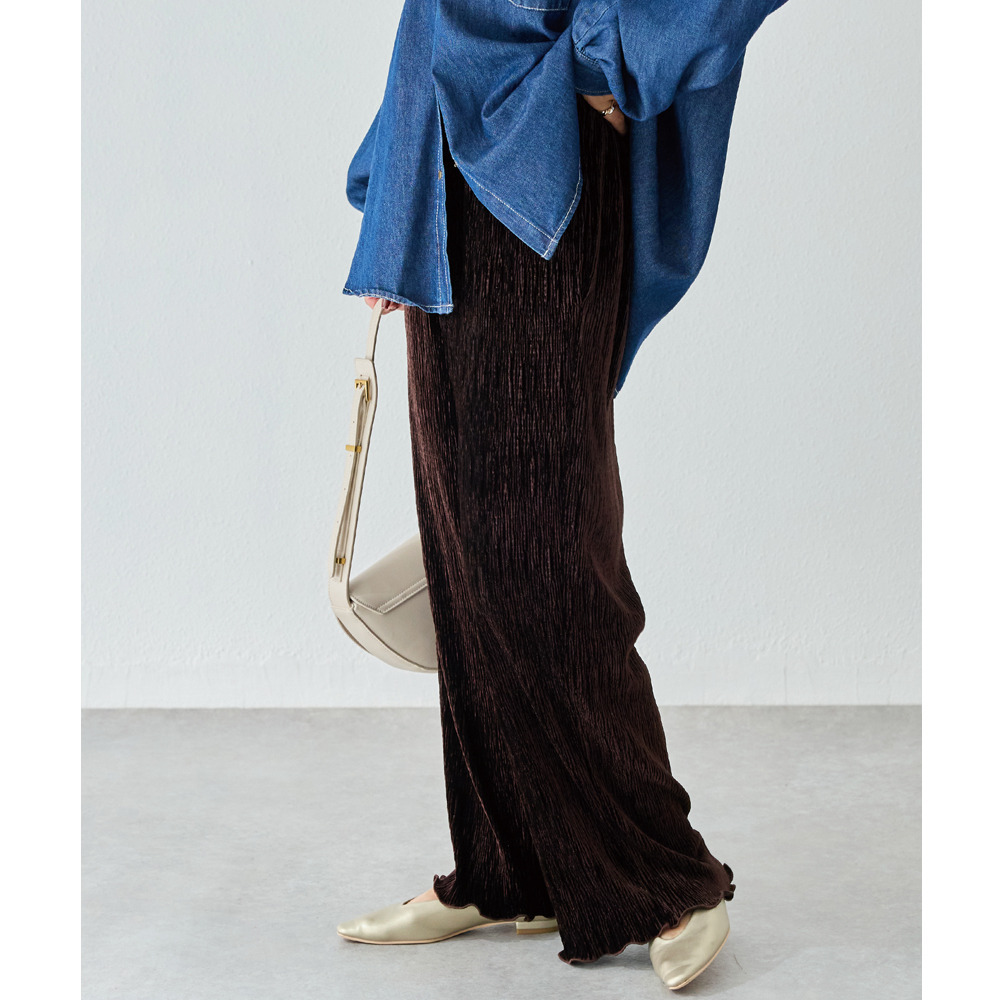 楊柳ベロアイージーパンツ21