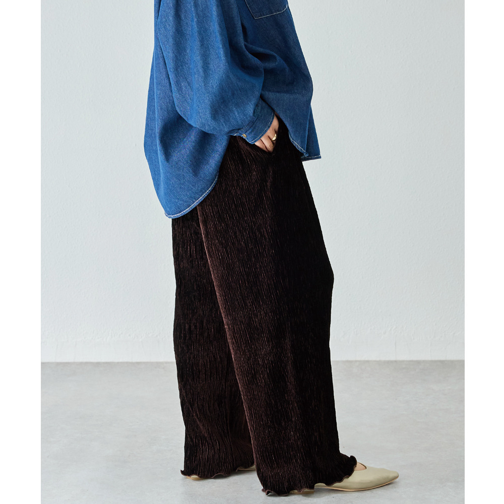 楊柳ベロアイージーパンツ22