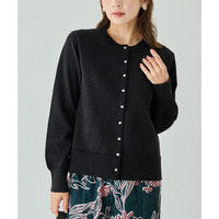 ボタン配色ニットカーデ