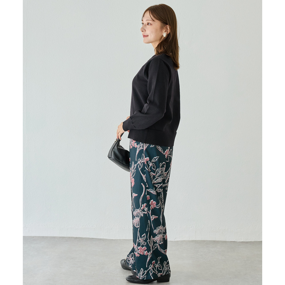 ボタン配色ニットカーデ24