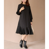 フレアミディワンピ