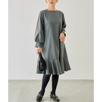 フレアミディワンピ