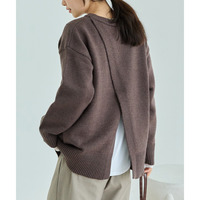 【洗える】バックスリットニットプルオーバー 3L/4L ラビアンジェ